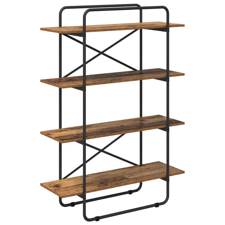 Bogreol 4 niveauer 100 x 35 x 140 cm PB Egetræ