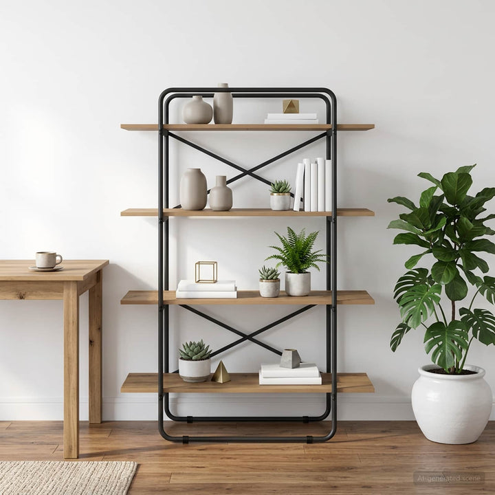Bogreol 4 niveauer 100 x 35 x 140 cm PB Artisan-eg