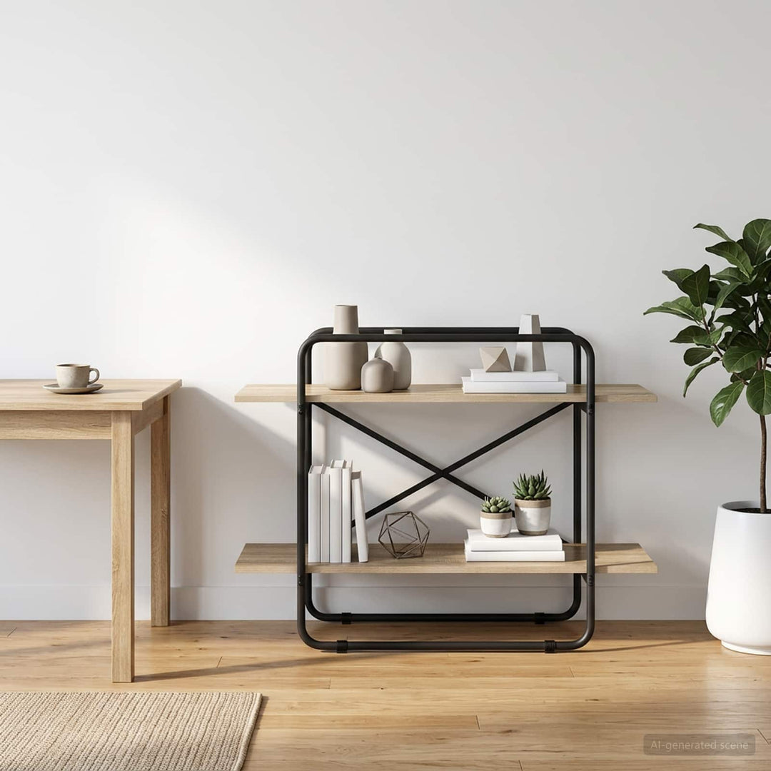 Bogreol 2 niveauer 100 x 35 x 70 cm PB Sonoma-eg