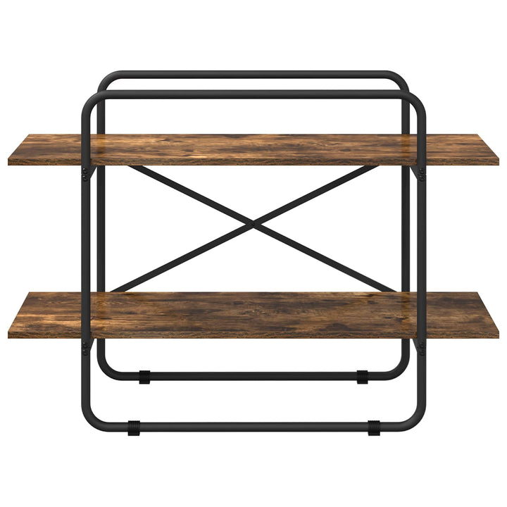 Bogreol 2 niveauer 100 x 35 x 70 cm PB Røget eg
