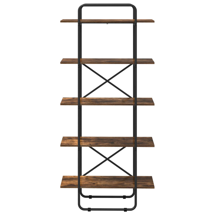 Bogreol 5 niveauer 80 x 35 x 175,5 cm PB Røget eg