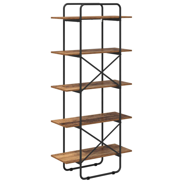 Bogreol 5 niveauer 80 x 35 x 175,5 cm PB Egetræ