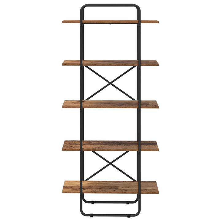 Bogreol 5 niveauer 80 x 35 x 175,5 cm PB Egetræ