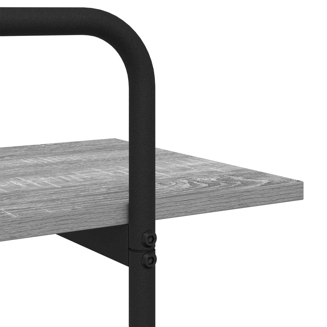 Bogreol 3 niveauer 80 x 35 x 105 cm PB Grå Sonoma
