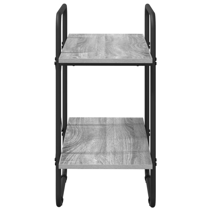 Bogreol 2 niveauer 80 x 35 x 70 cm PB Grå Sonoma