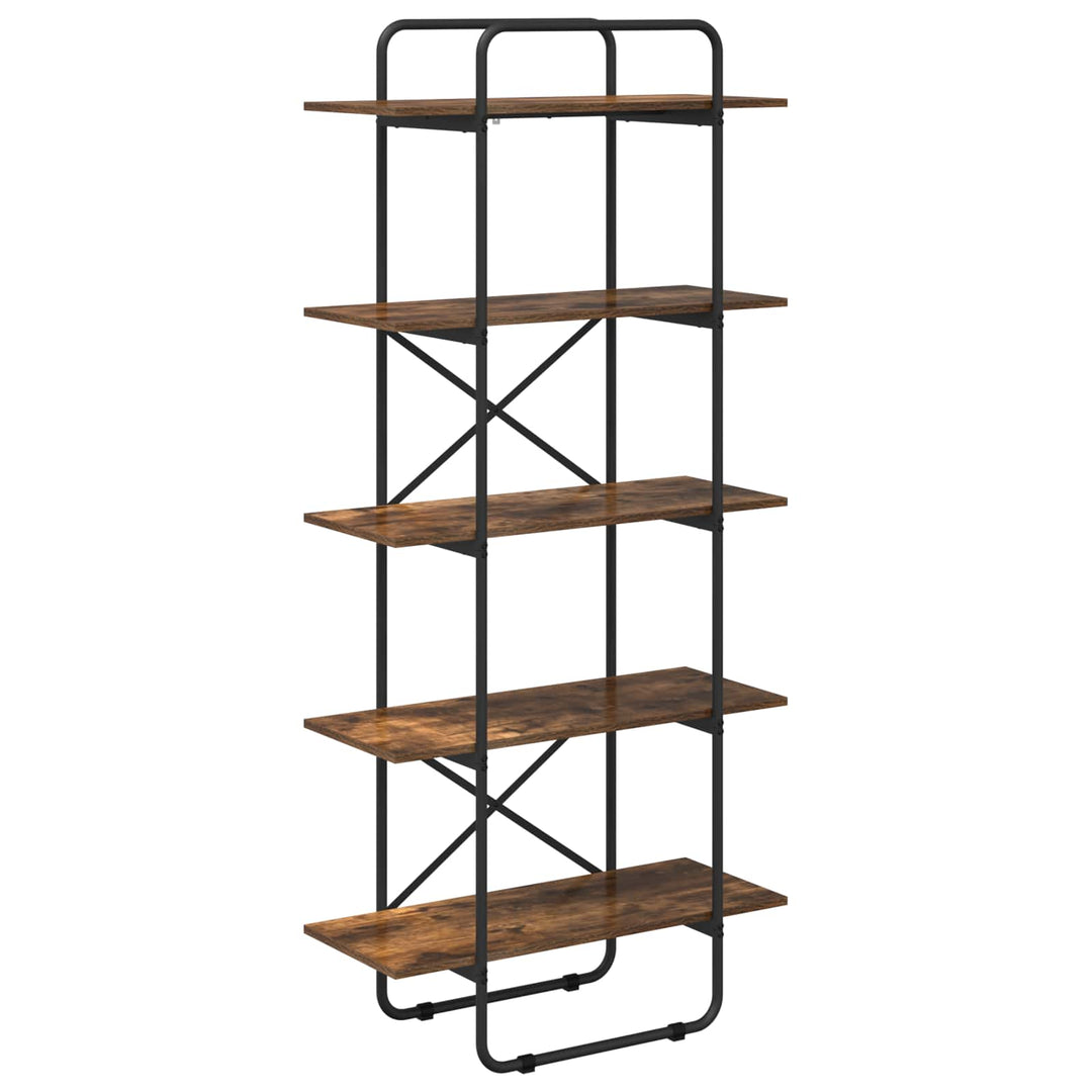 Bogreol 5 niveauer 60 x 35 x 175,5 cm PB Røget eg