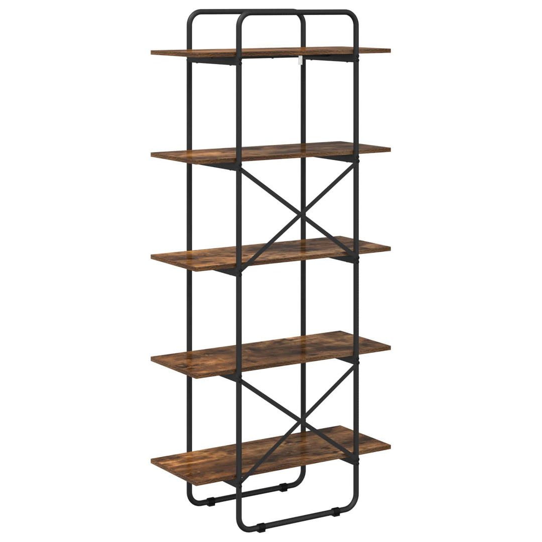 Bogreol 5 niveauer 60 x 35 x 175,5 cm PB Røget eg