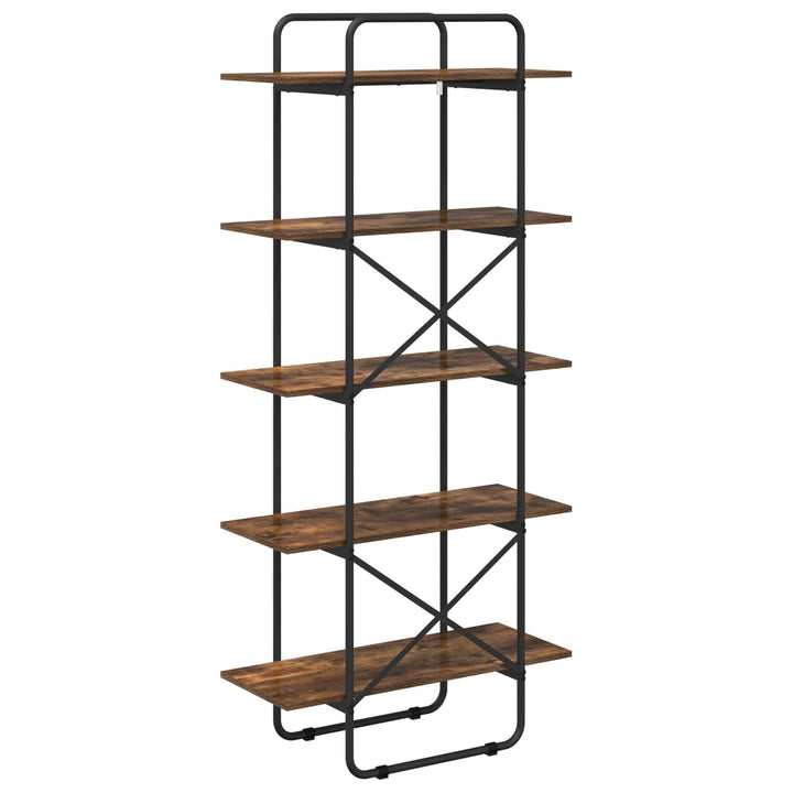 Bogreol 5 niveauer 60 x 35 x 175,5 cm PB Røget eg