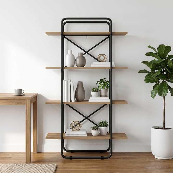 Bogreol 4 niveauer 60 x 35 x 140 cm PB Artisan-eg