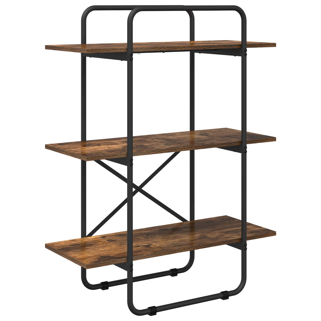 Bogreol 3 niveauer 60 x 35 x 105 cm PB Røget eg