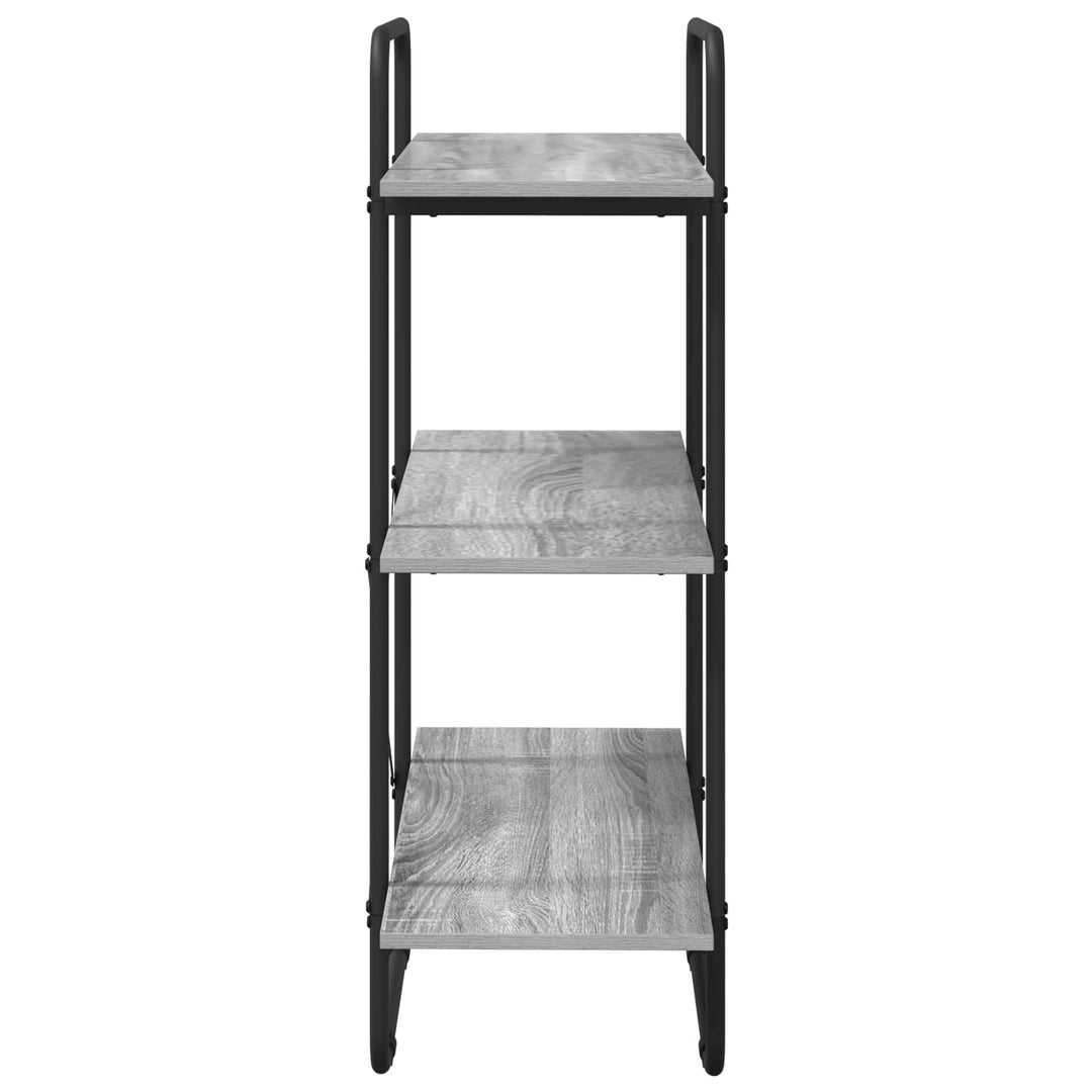 Bogreol 3 niveauer 60 x 35 x 105 cm PB Grå Sonoma
