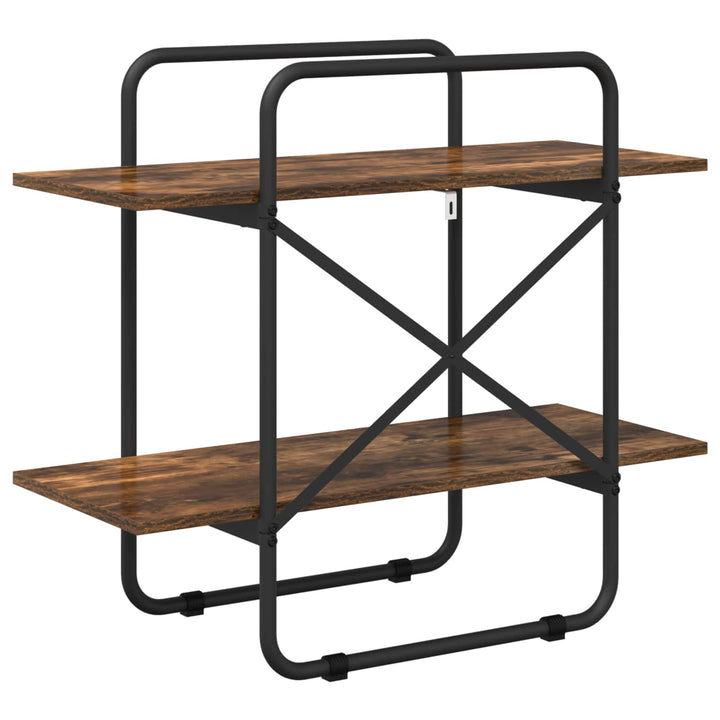 Bogreol 2 niveauer 60 x 35 x 70 cm PB Røget eg
