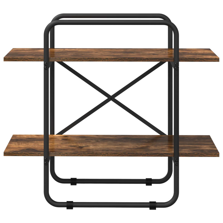 Bogreol 2 niveauer 60 x 35 x 70 cm PB Røget eg