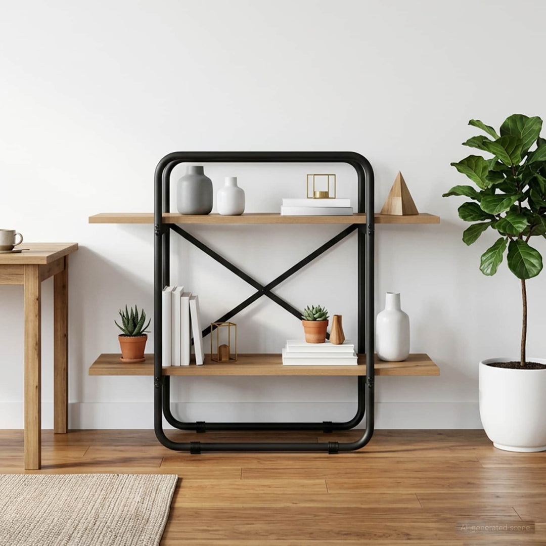 Bogreol 2 niveauer 60 x 35 x 70 cm PB Artisan-eg