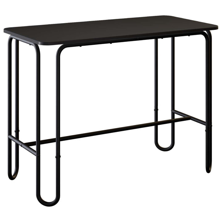 Spisebord 100 x 50 x 75 cm Konstrueret træ Sort Rektangulær