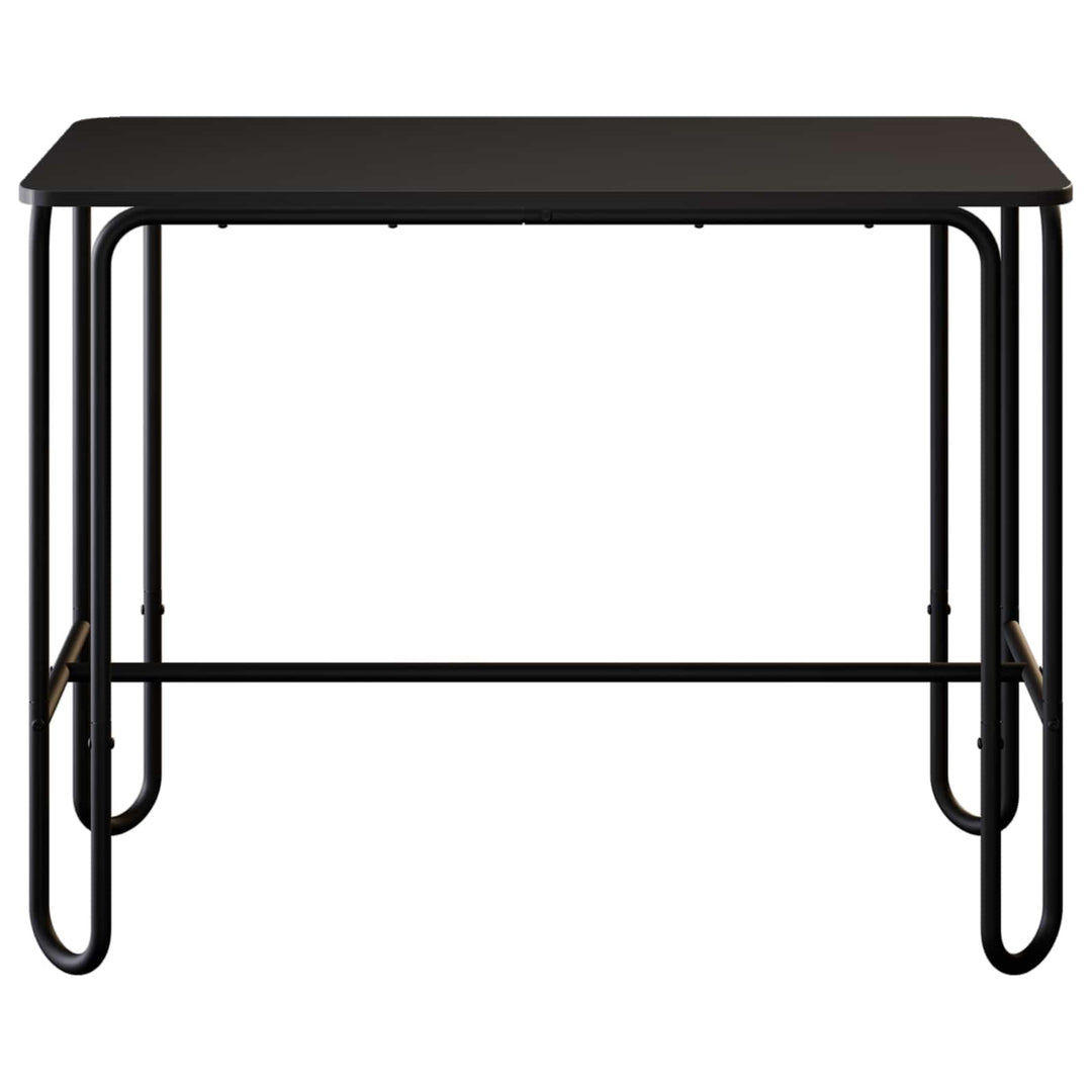 Spisebord 100 x 50 x 75 cm Konstrueret træ Sort Rektangulær