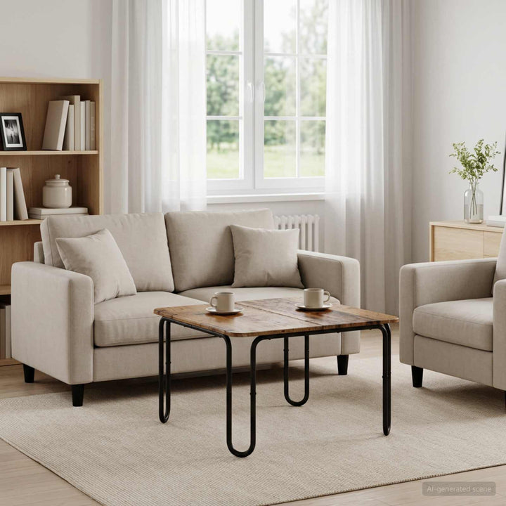 Sofabord Gammelt træ 59 x 59 x 45 cm Konstrueret træ
