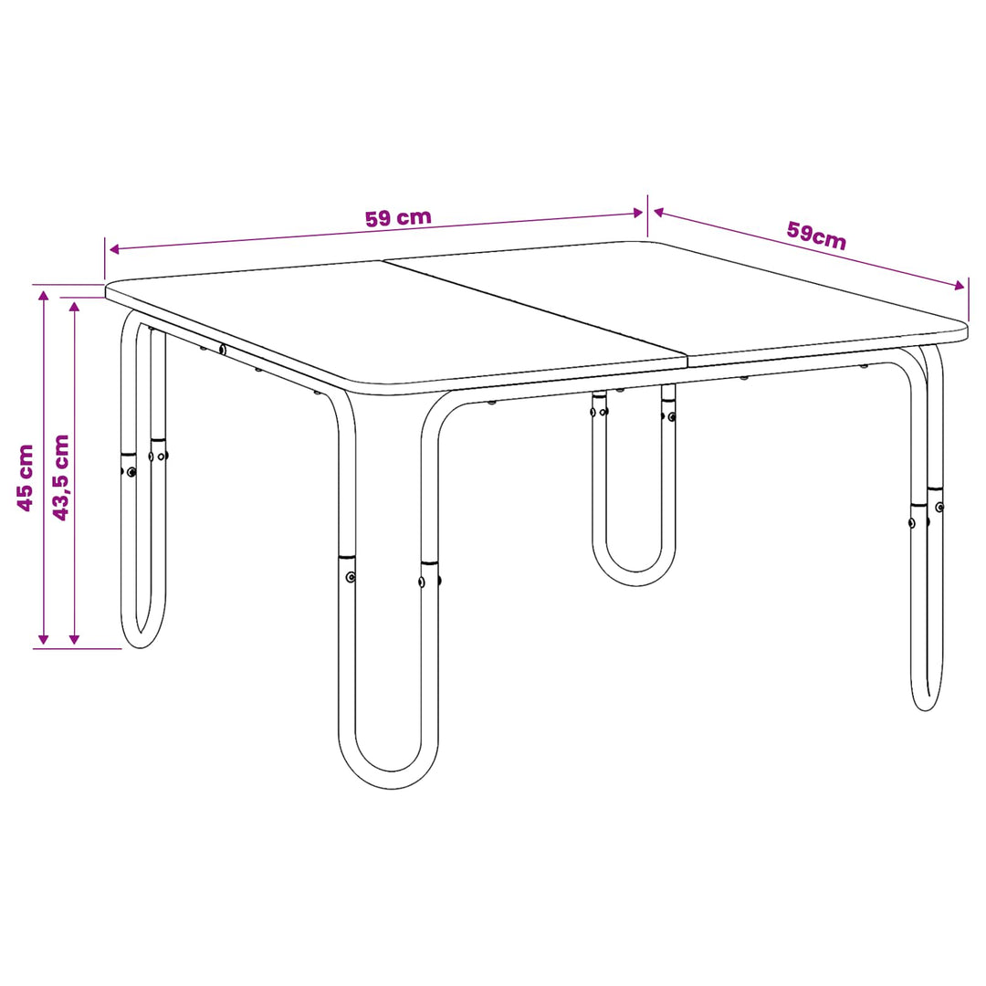 Sofabord Artisan-eg 59 x 59 x 45 cm Konstrueret træ