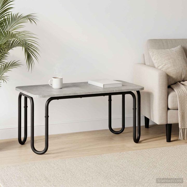 Sofabord Betongrå 100 x 50 x 45 cm Konstrueret træ