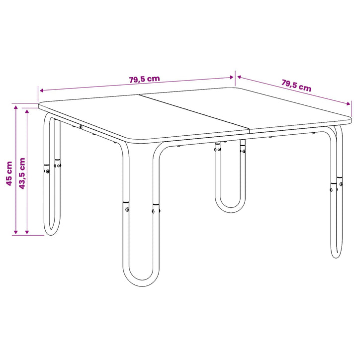 Sofabord Gammelt træ 79,5 x 79,5 x 45 cm Konstrueret træ