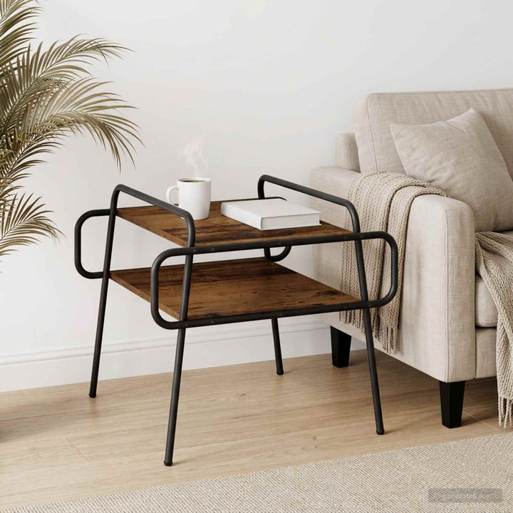 Sofabord Gammelt træ 50 x 50 x 51 cm Konstrueret træ