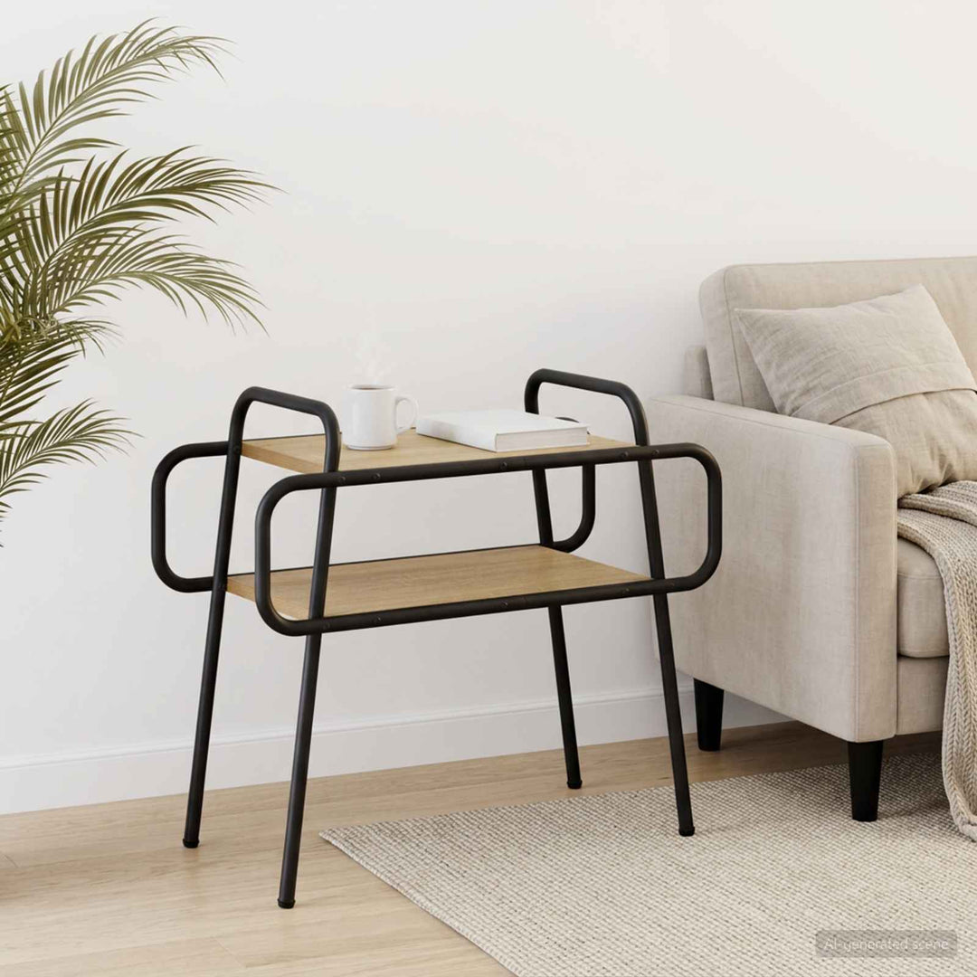 Sofabord Sonoma-eg 60 x 30 x 51 cm Konstrueret træ