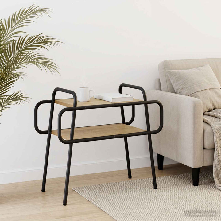 Sofabord Sonoma-eg 60 x 30 x 51 cm Konstrueret træ