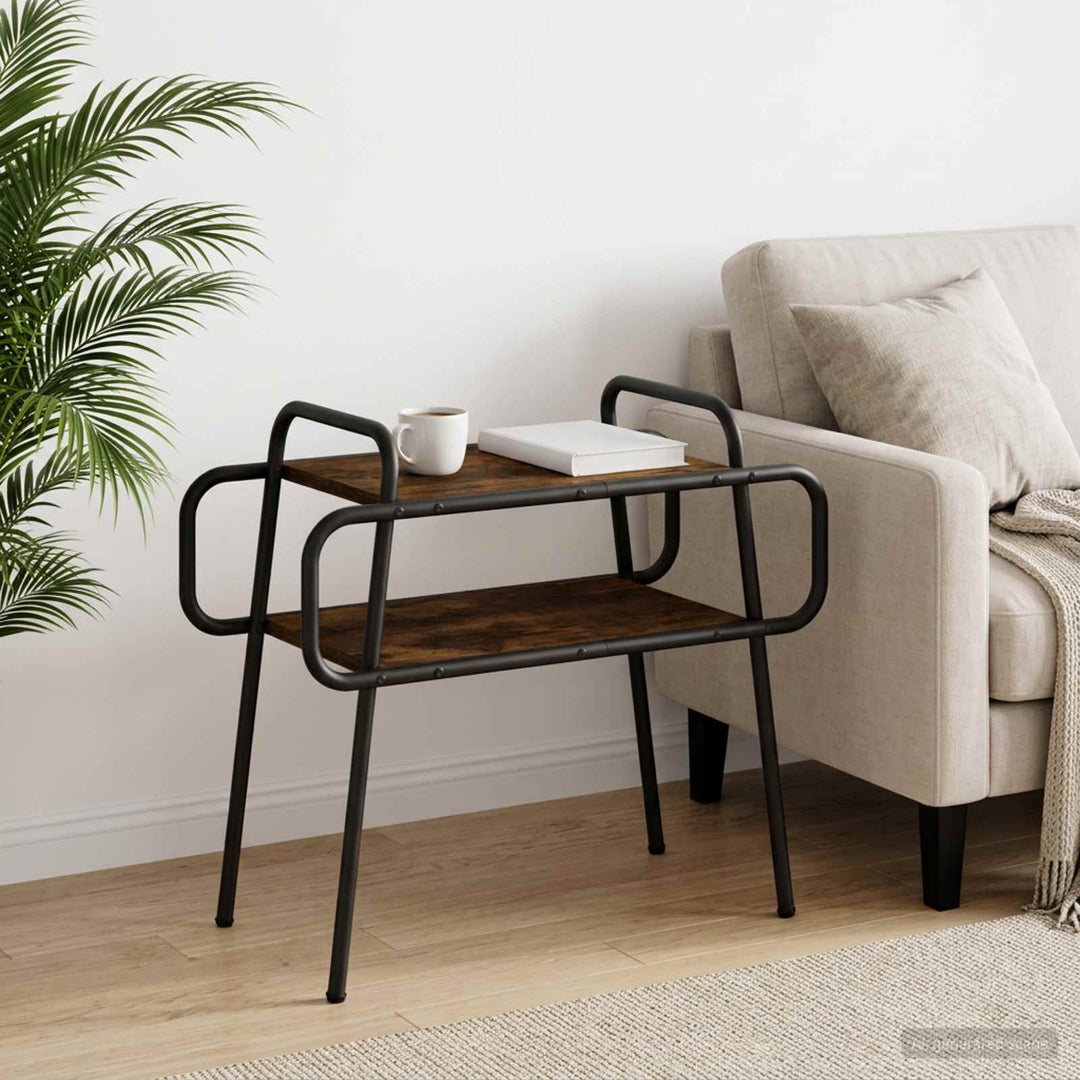 Sofabord Røget eg 60 x 30 x 51 cm Konstrueret træ