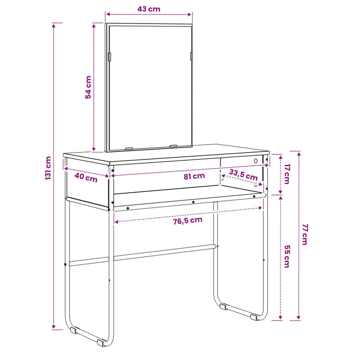 Klædeskab med hylde Artisan-eg 81 x 40 x 131 cm Konstrueret træ