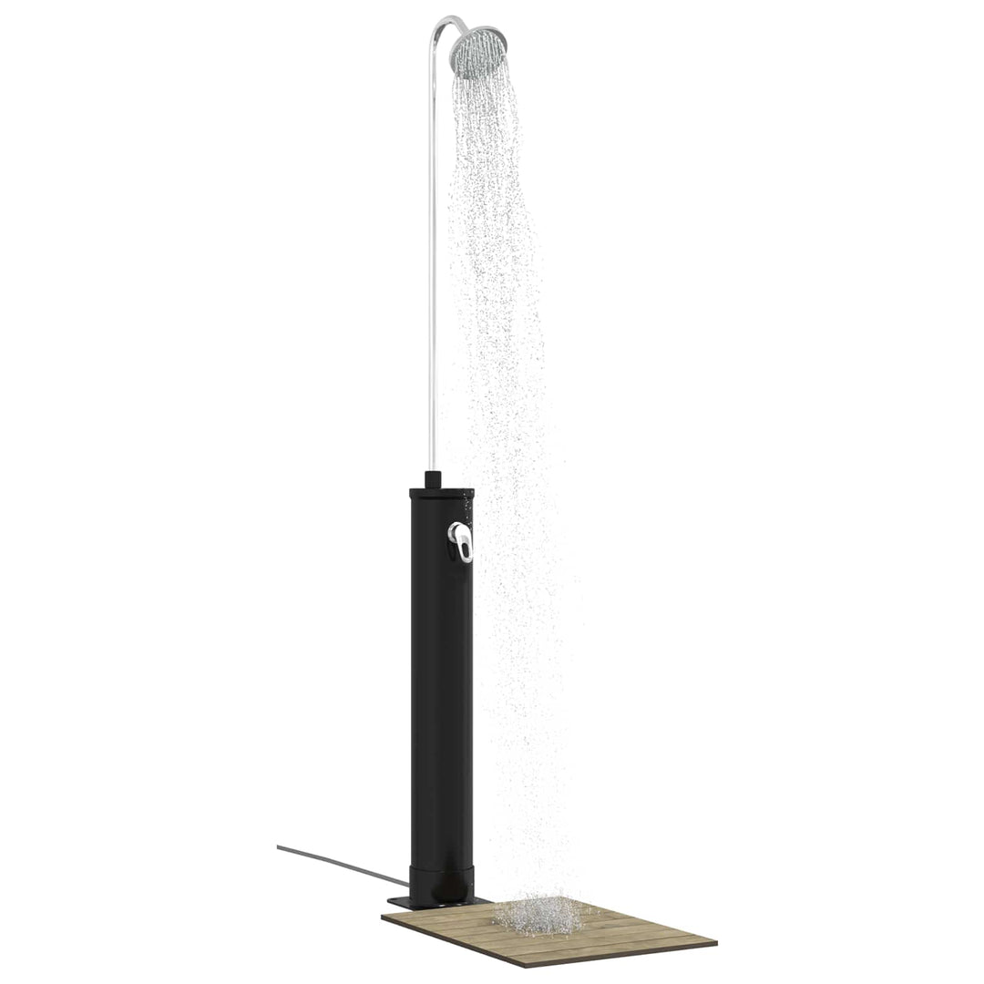 Solbruser med Brusehoved 20 l PVC, ABS, Zinklegering Sort