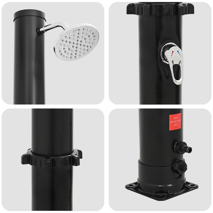 Solbruser med bruserhoved og vandhane 20 l Sort