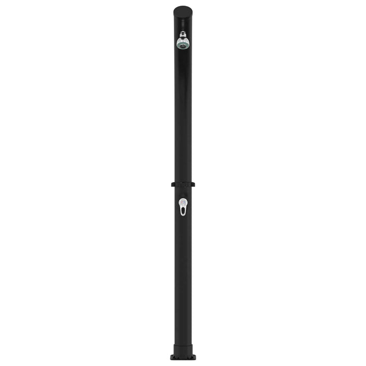 Solbruser med brusehoved 20 l PVC, ABS, Zinklegering Sort