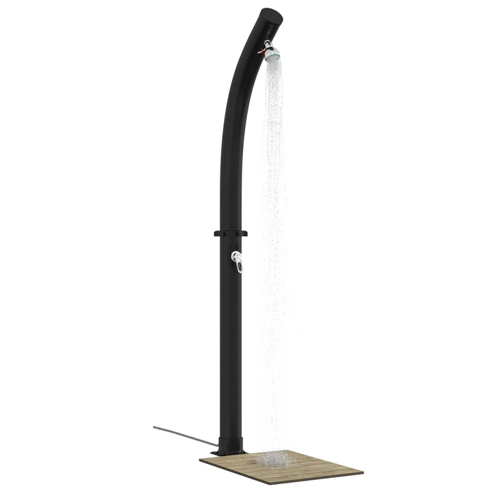 Solbruser med brusehoved 20 l PVC, ABS, Zinklegering Sort