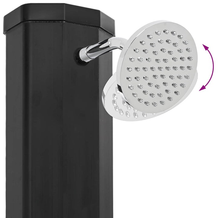 Solbruser med bruserhoved og vandhane PVC, ABS, Zinklegering