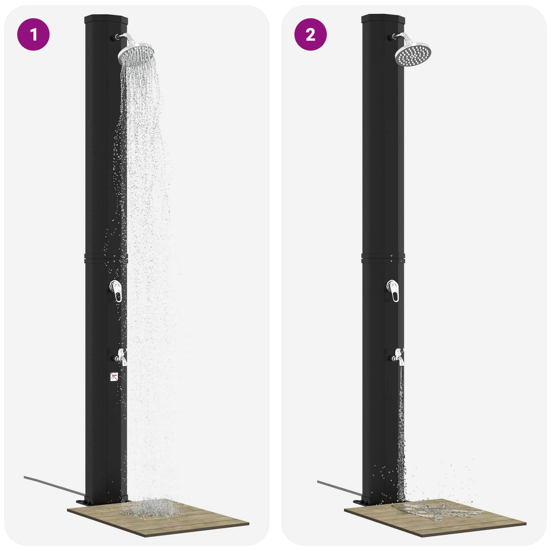 Solbruser med bruserhoved og vandhane PVC, ABS, Zinklegering