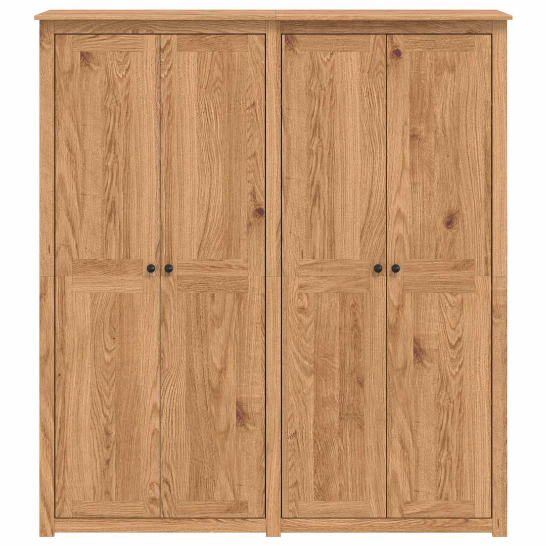 Garderobeskab PANAMA Honning 169 x 50 x 185 cm Massivt fyrretræ