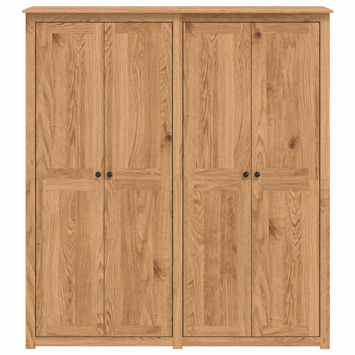 Garderobeskab PANAMA Honning 169 x 50 x 185 cm Massivt fyrretræ
