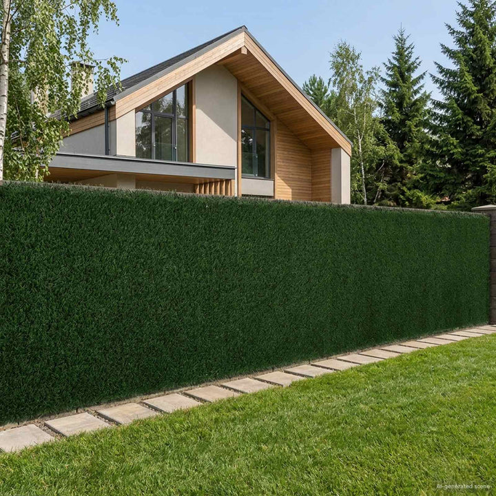 Kunstigt hegn Mørkegrøn 1,5 x 5 m PVC og Stål