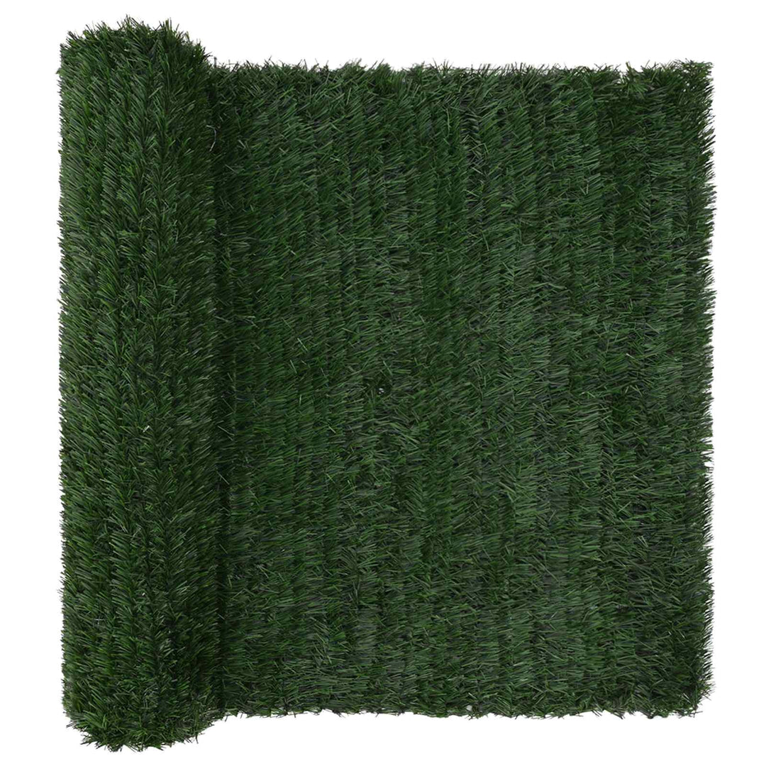 Kunstigt hegn Mørkegrøn 1,5 x 5 m PVC og Stål
