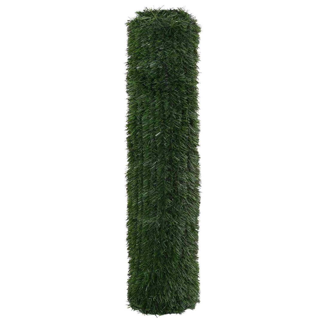 Kunstigt hegn Mørkegrøn 1,5 x 5 m PVC og Stål