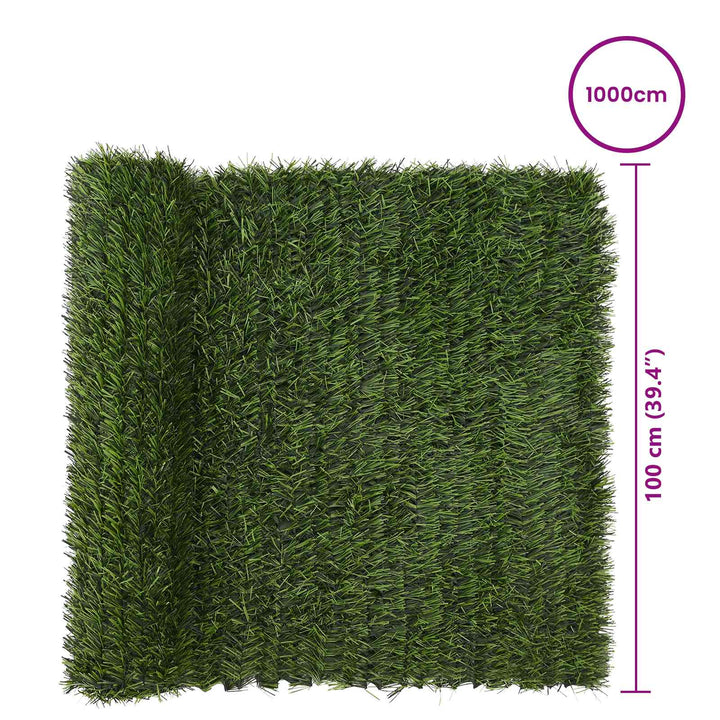 Kunstigt hegn Lys grøn 1 x 10 m PVC og Stål