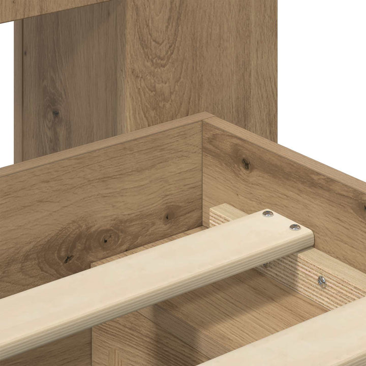 Sengestel med opbevaring Artisan-eg 75 x 190 cm Konstrueret træ