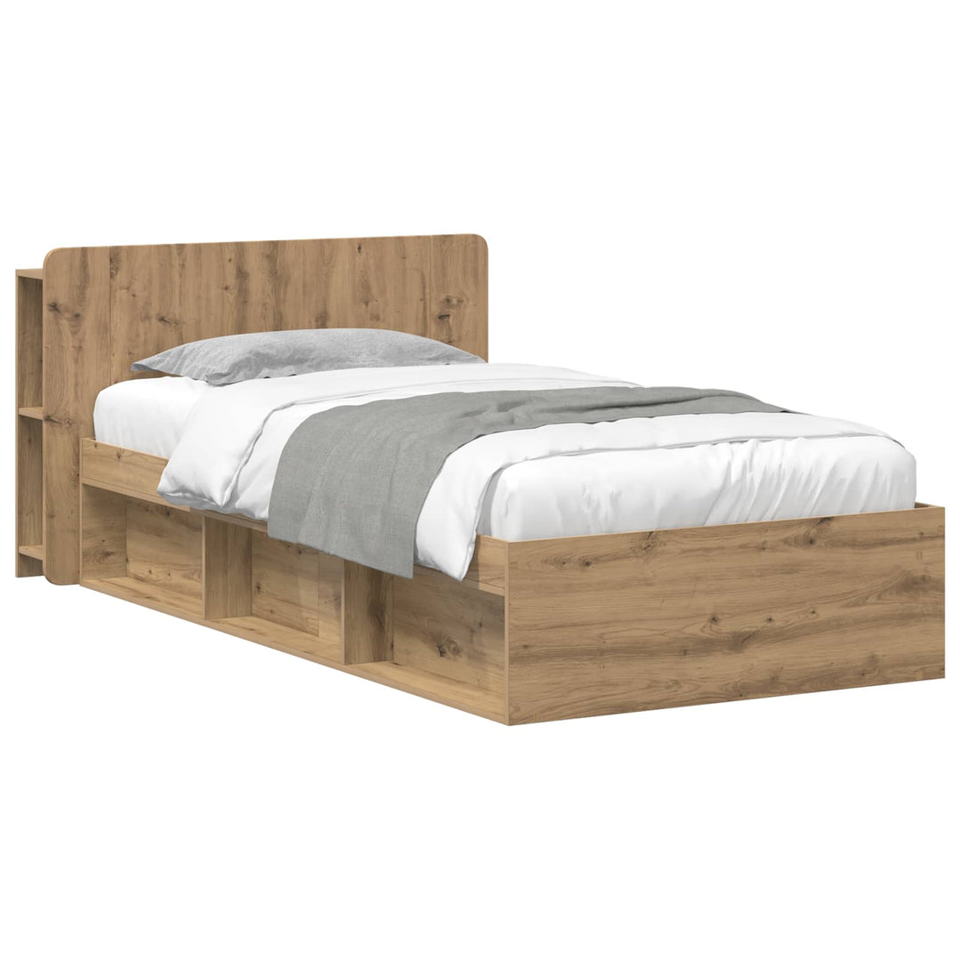 Sengestel med opbevaring Artisan-eg 75 x 190 cm Konstrueret træ