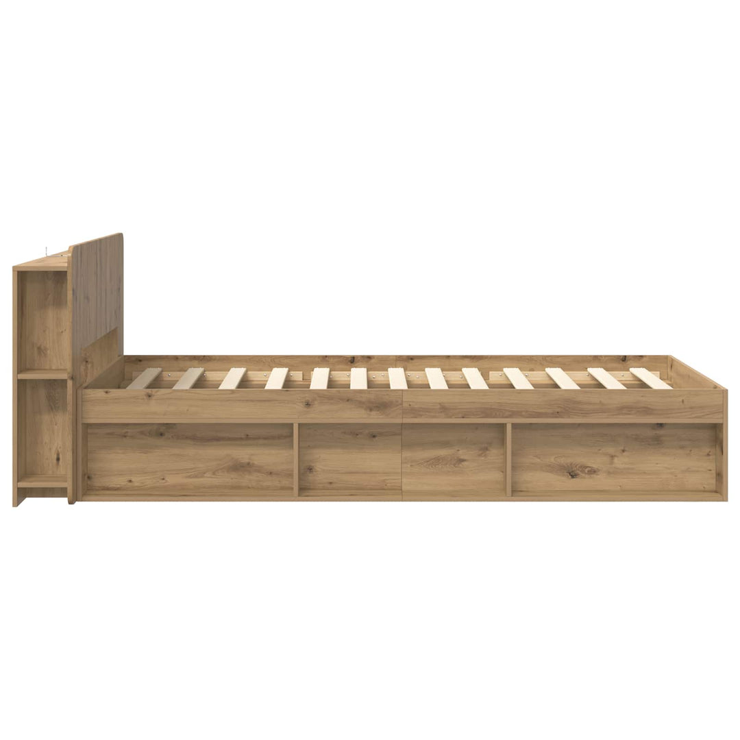 Sengestel med opbevaring Artisan-eg 75 x 190 cm Konstrueret træ