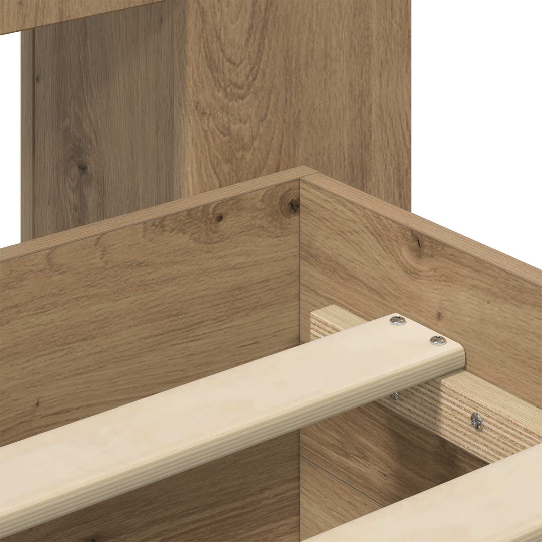 Sengestel med opbevaring Artisan-eg 90 x 200 cm Konstrueret træ