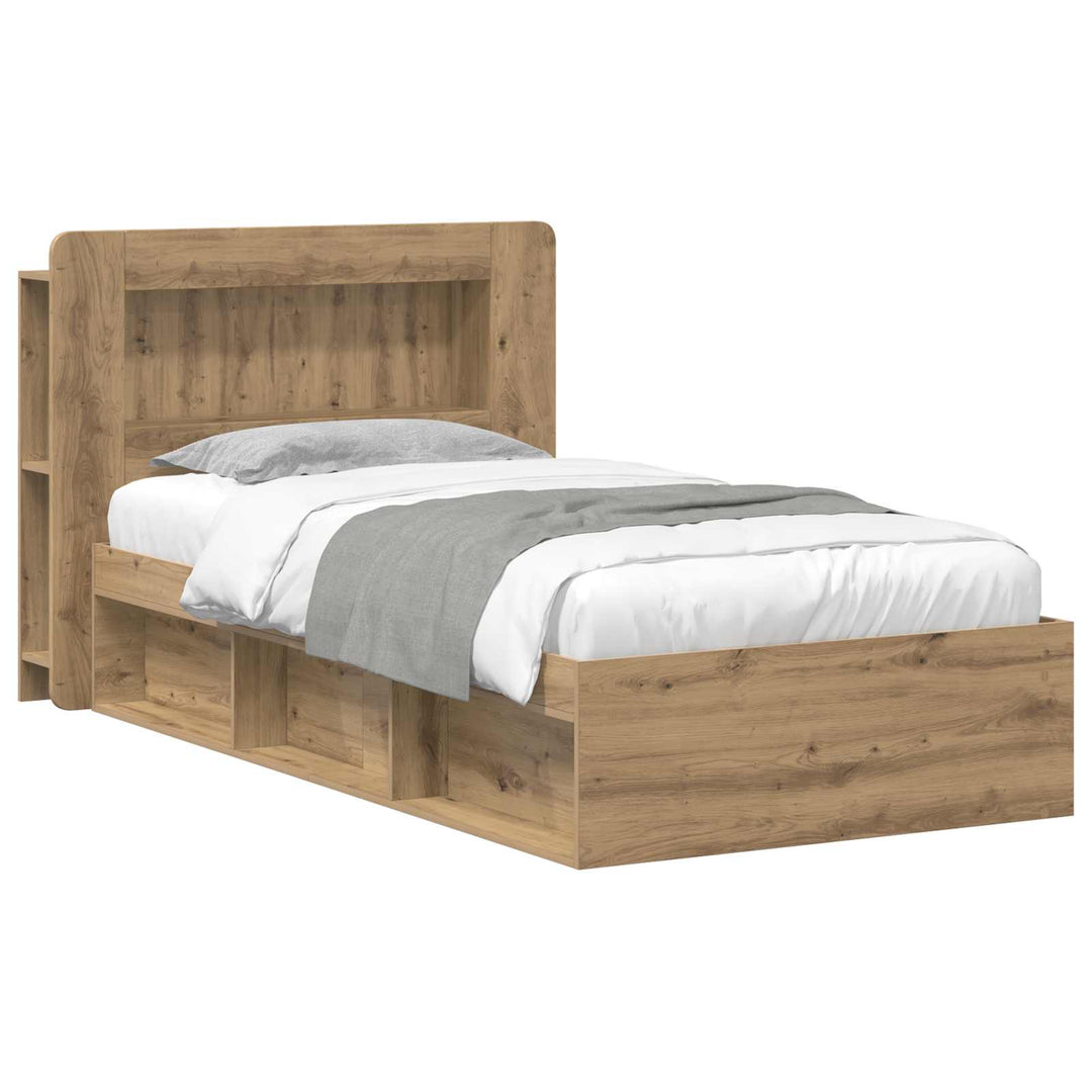 Sengestel med opbevaring Artisan-eg 90 x 200 cm Konstrueret træ