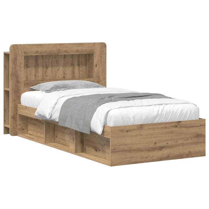 Sengestel med opbevaring Artisan-eg 90 x 200 cm Konstrueret træ