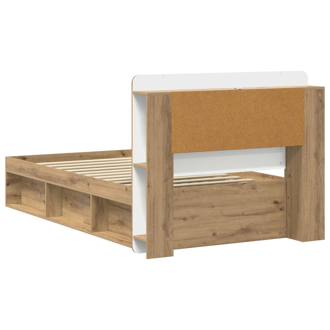 Sengestel med opbevaring Artisan-eg 90 x 200 cm Konstrueret træ