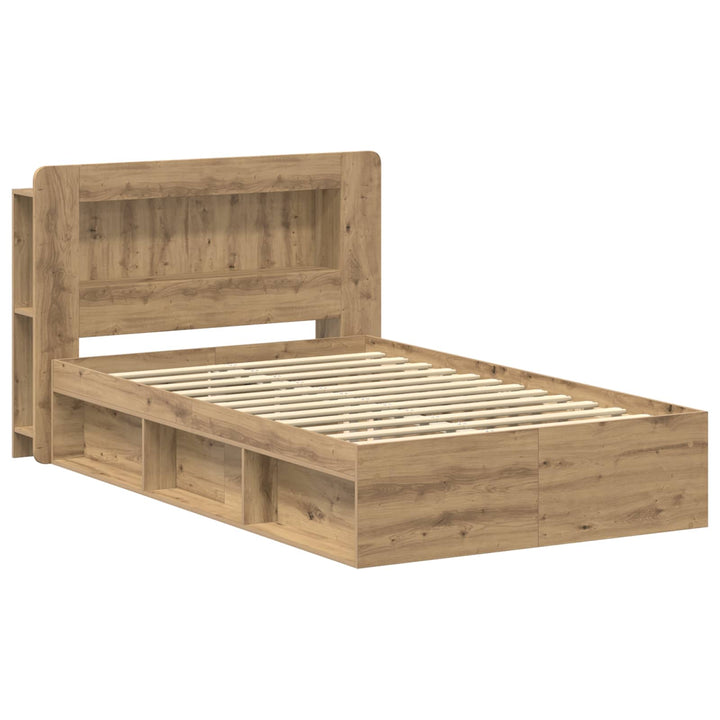 Sengestel med opbevaring med hovedgærde Artisan-eg 120 x 190 cm