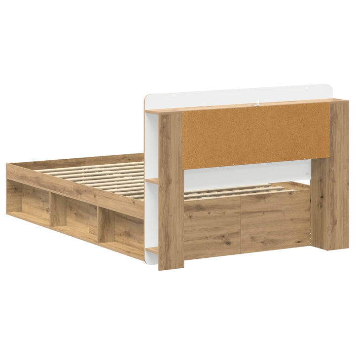 Sengestel med opbevaring med hovedgærde Artisan-eg 120 x 190 cm